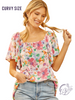 Curvy Watercolor Beauty Blouse