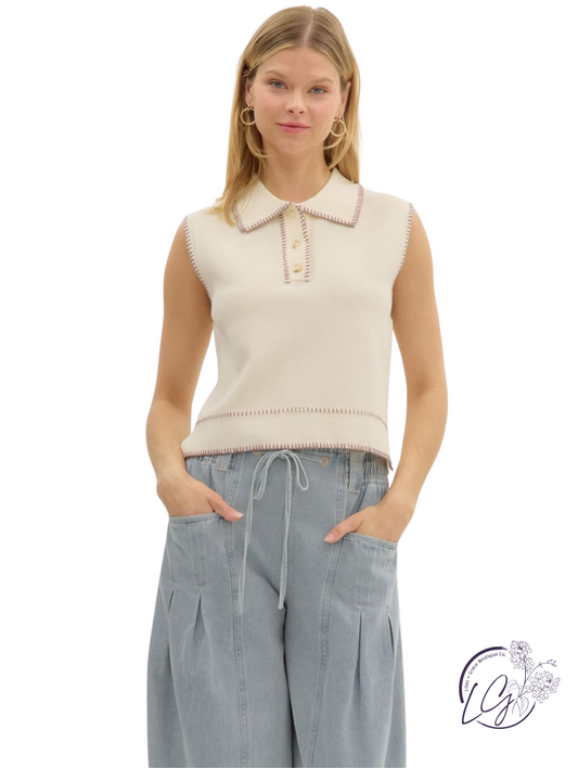 Hold Me Closer Sleeveless Sweater