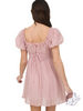 Twirl Away Lace-Up Ruffle Mini Dress