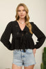 Petal Charm Tie Top