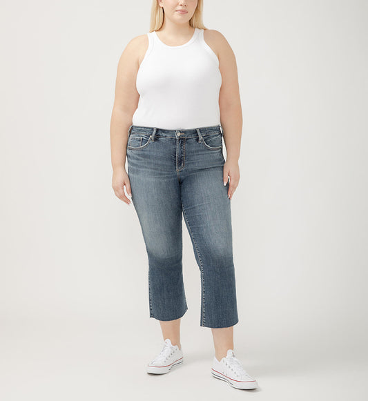 Curvy Montana Mid Rise Kick Flare Non-Distress by Silver Jeans