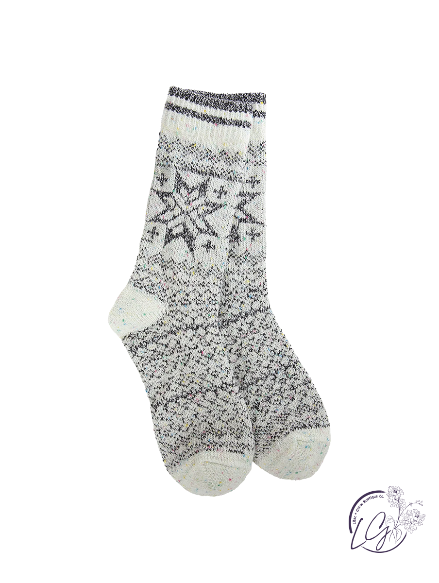 Snowflake Crew Socks