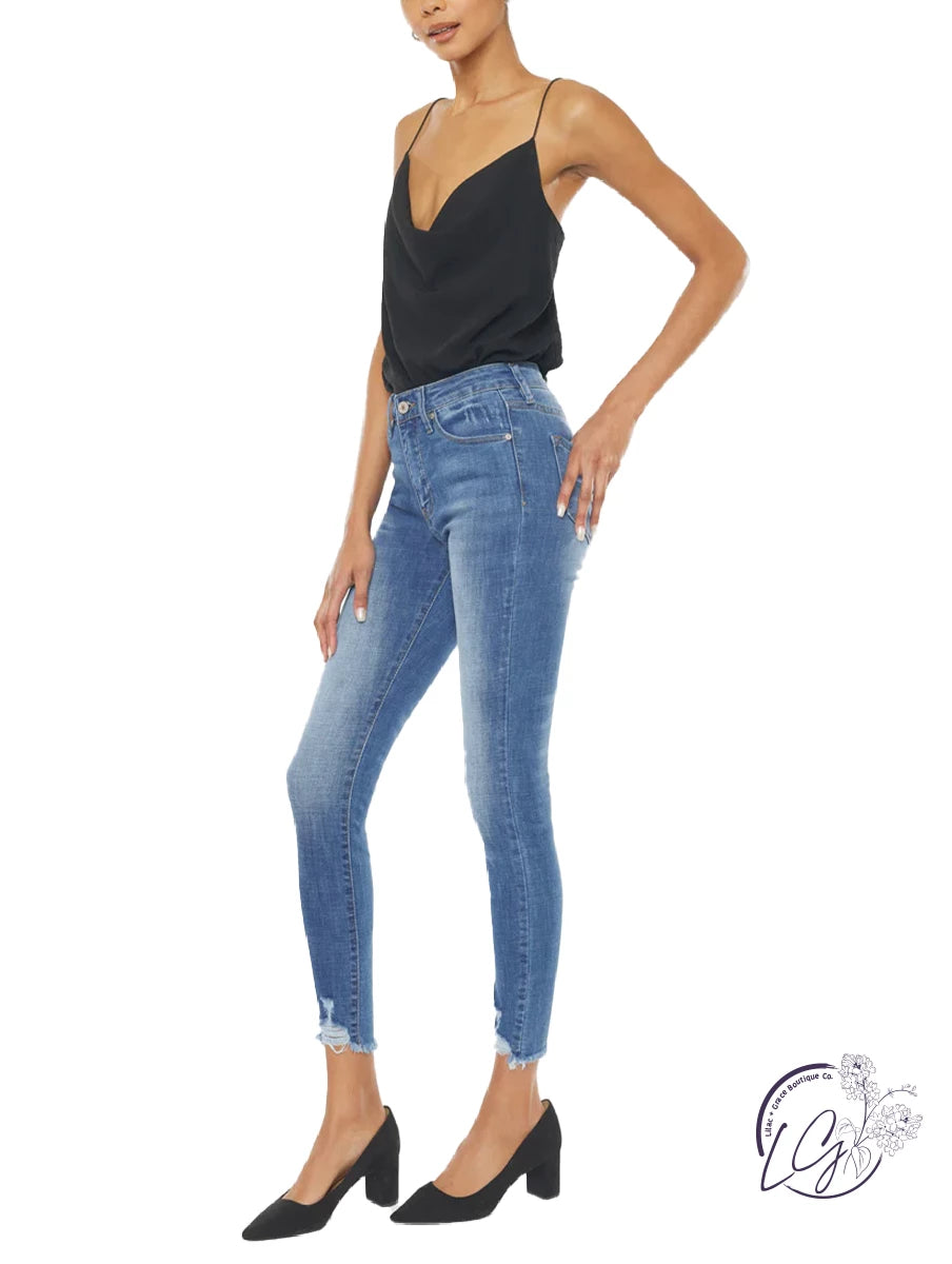 Charlie High Rise Ankle Skinny Jeans By Kancan