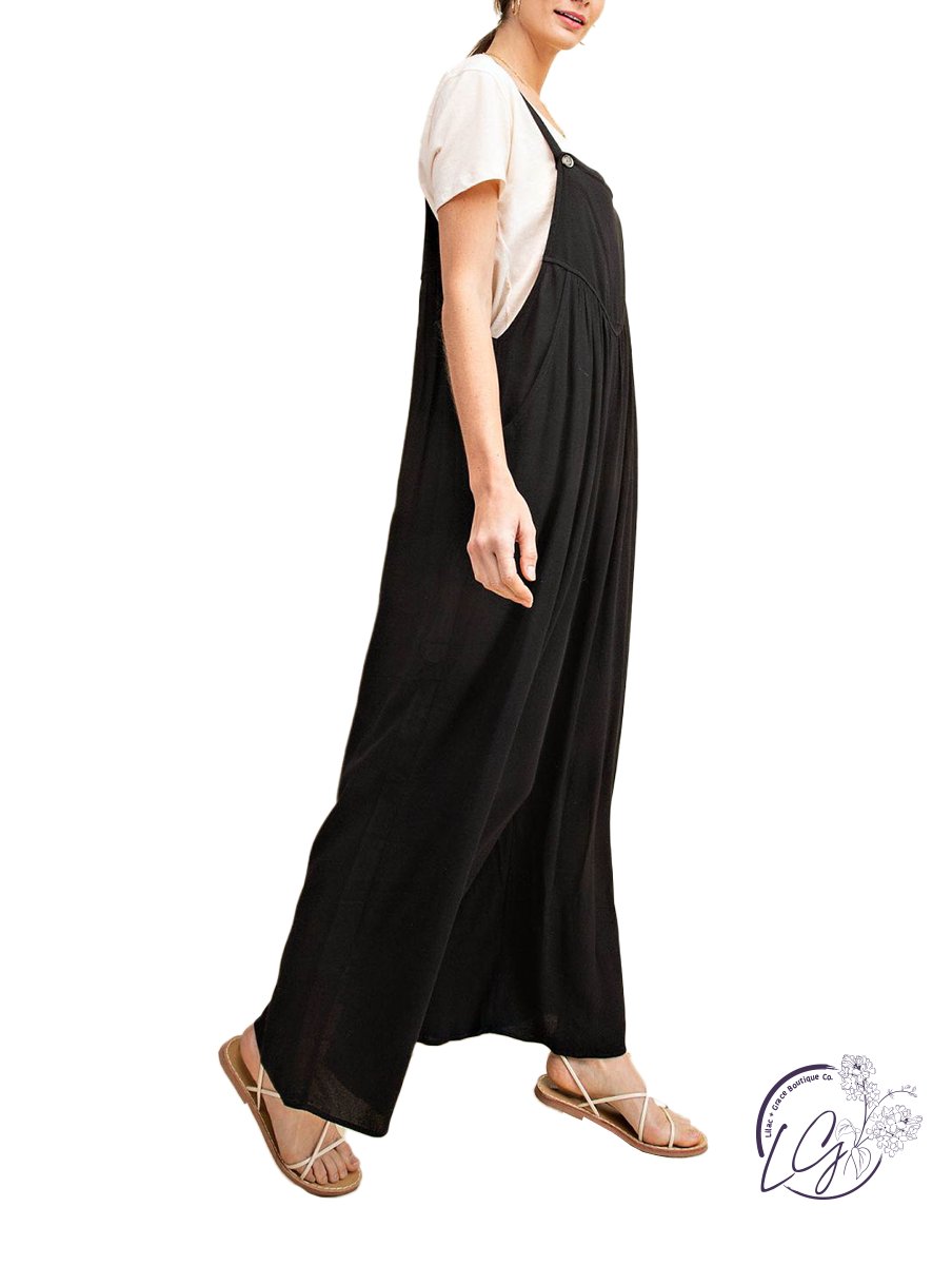 Urban Charm Crepe Overall Jumpsuit