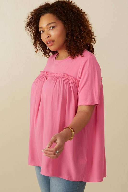 Curvy Ruffle & Ridge Top
