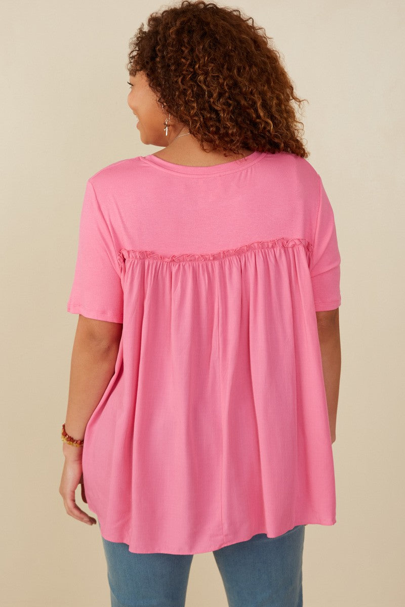 Curvy Ruffle & Ridge Top