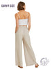 Curvy Airy Elegance Wide-Leg Trousers