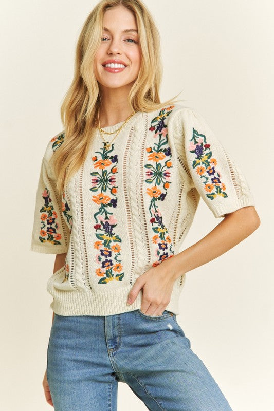 Curvy Meadow Muse Knit Sweater