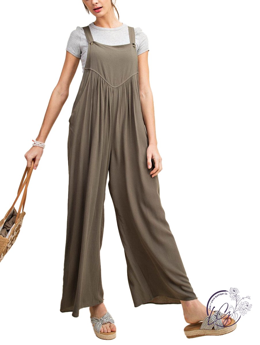 Urban Charm Crepe Overall Jumpsuit