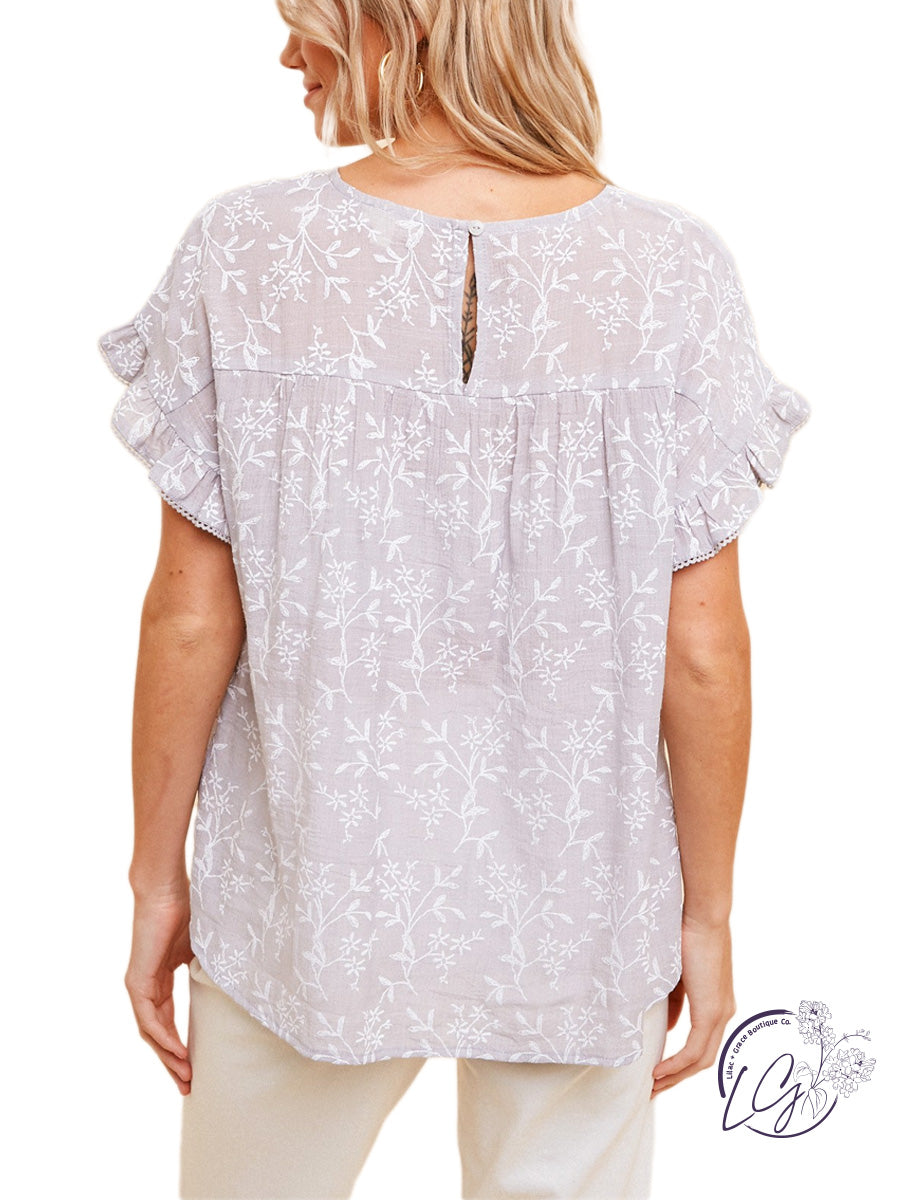 Blooming Elegance Ruffle Top