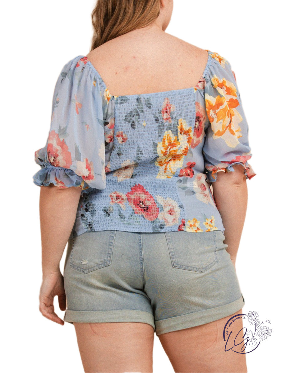 Curvy Petals In Bloom Blouse