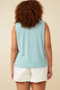 Curvy Fern & Button Knit Tank