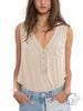 Buttoned Elegance Sleeveless Top