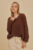 Mocha Drift Striped Sweater