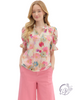 Dewtrace Smocked Tie Neck Top