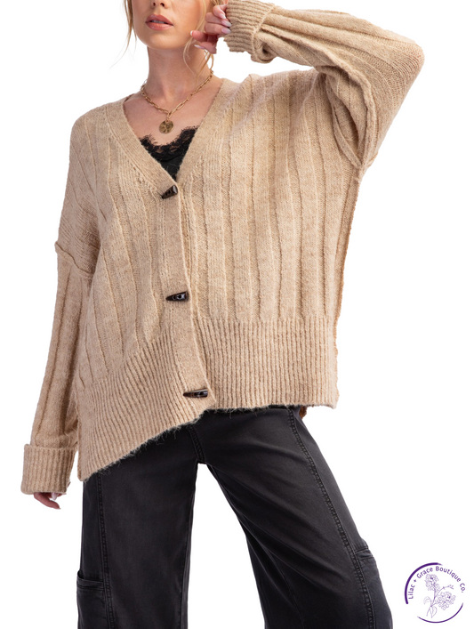 Harvest Time Button Knit Cardigan