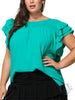 Curvy Light Up The Night Ruffled Tiered Top