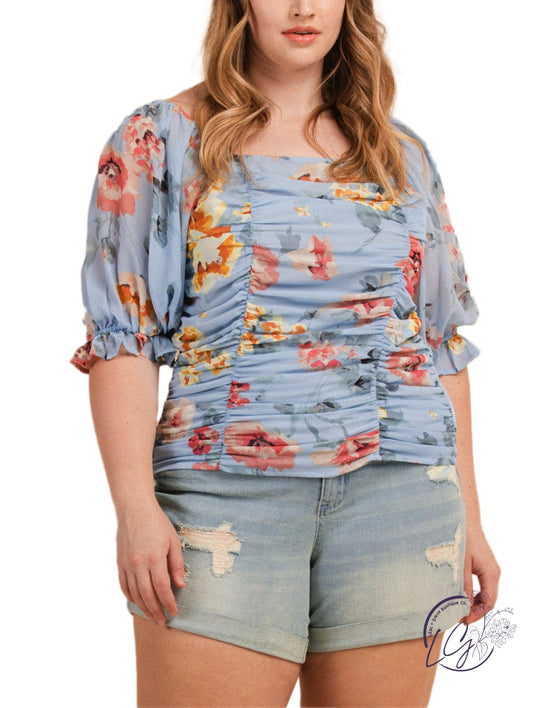 Curvy Petals In Bloom Blouse