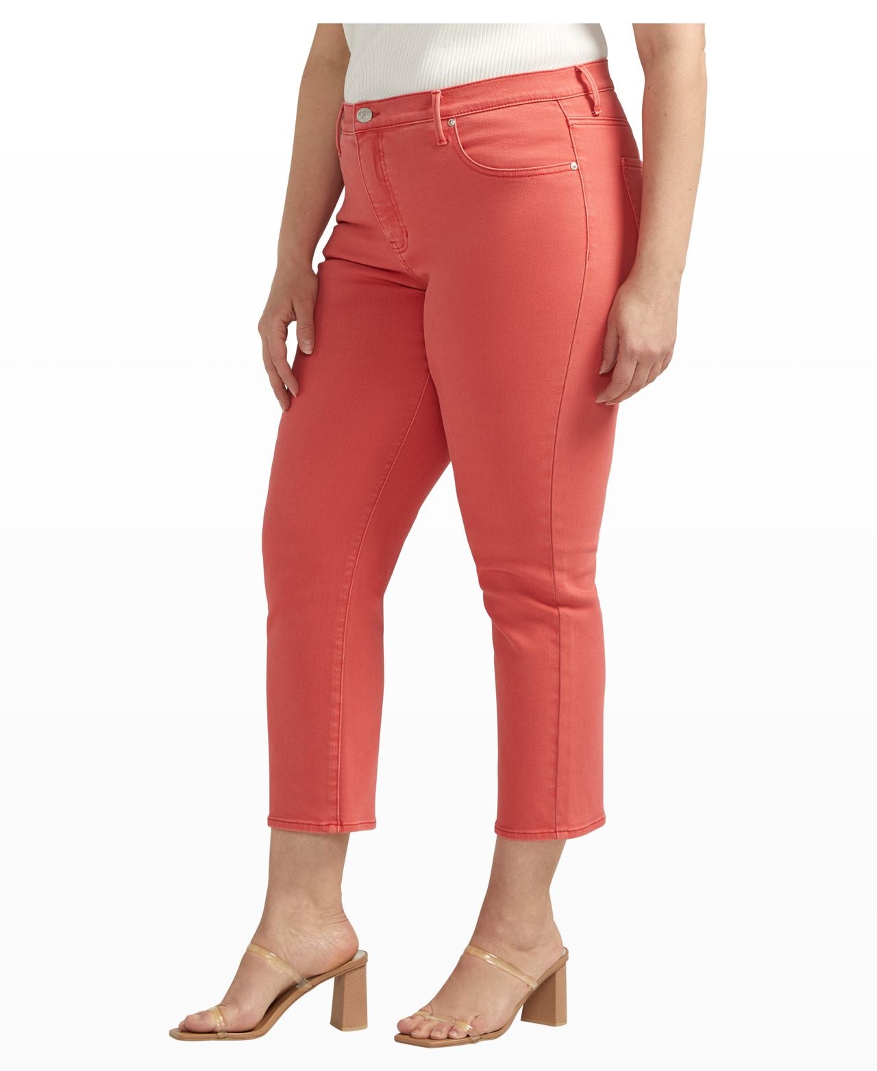 Curvy Kasey Mid Rise Crop by Silver Jeans