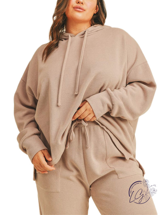 Curvy Soft Touch Cotton Rib Hoodie