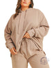 Curvy Soft Touch Cotton Rib Hoodie