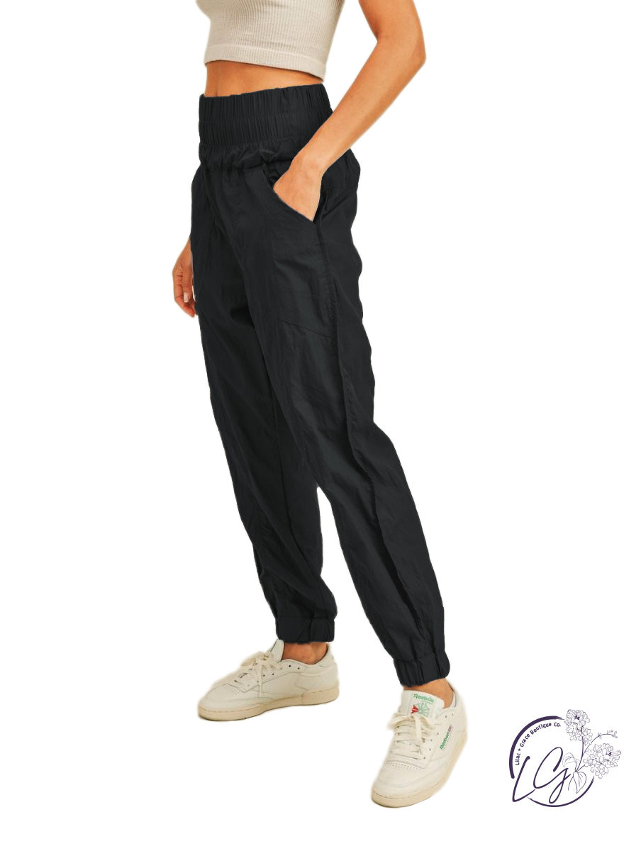 High Rise Warm-up Style Jogger