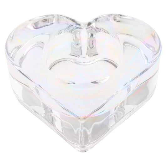 Glass Heart Tealight Holder
