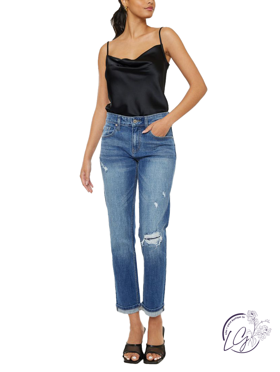 Poppy Mid Rise Boyfriend Jean by KanCan