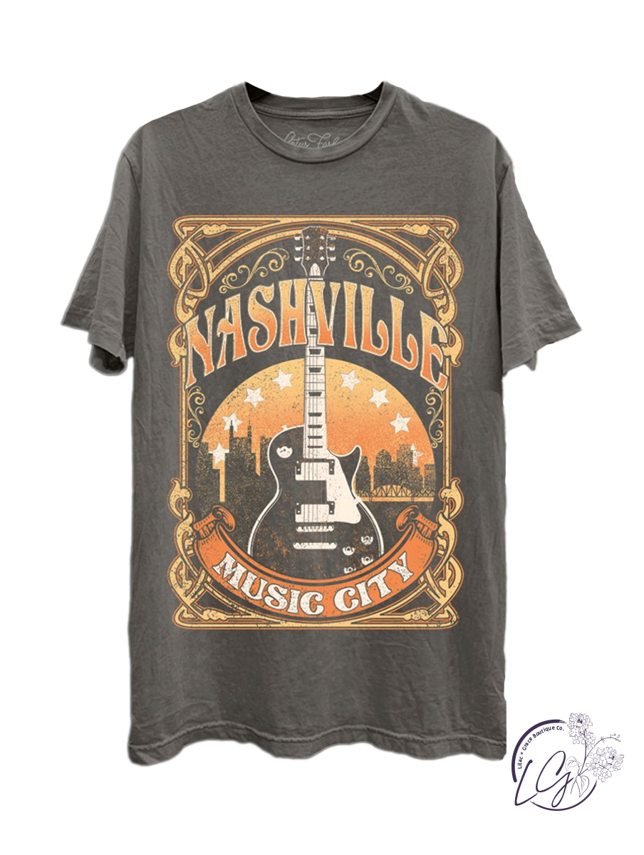 Nashville Music City Graphic Tee