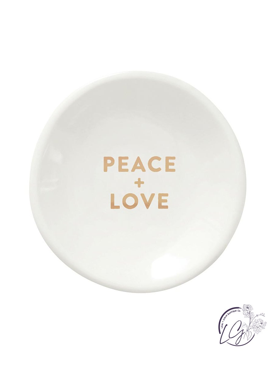 Holiday Stud Earrings & Trinket Tray Sets - Peace on Earth