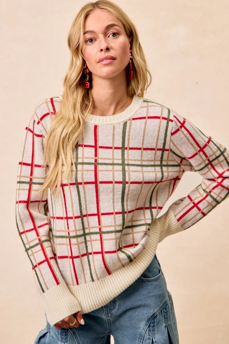 Holiday Plaid Sweater