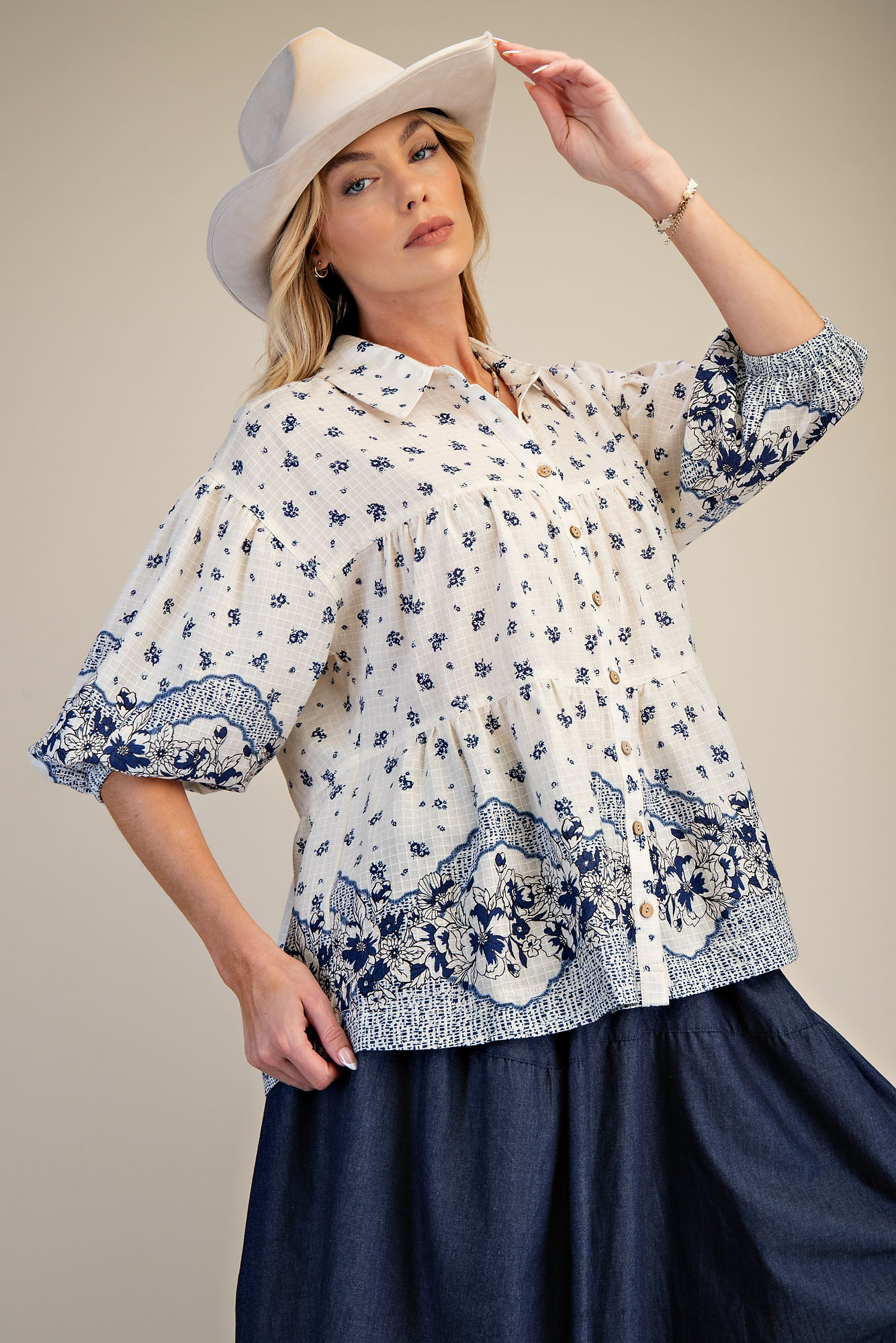 Boho Border Blouse