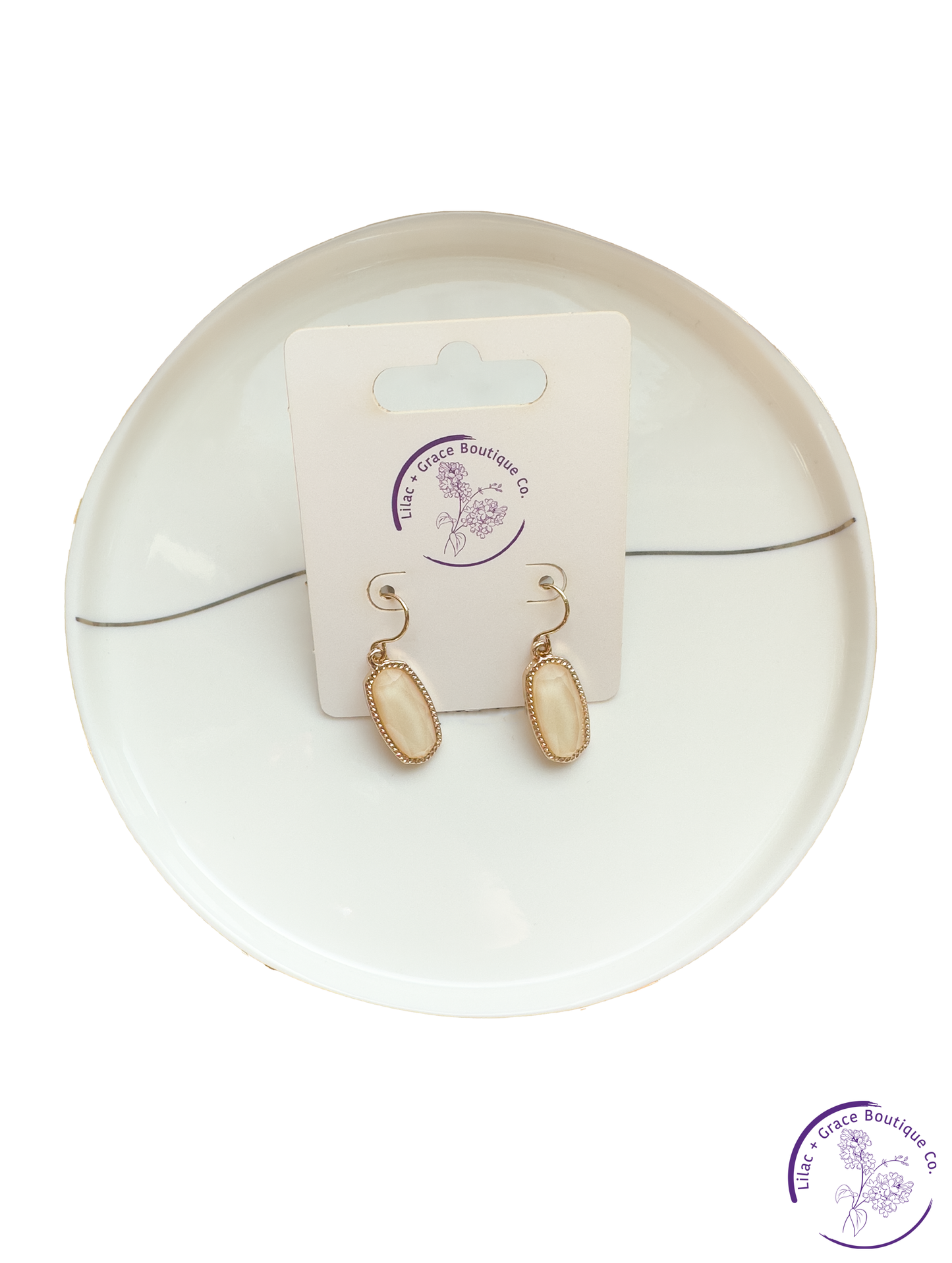 Small Drop Oval Earrings