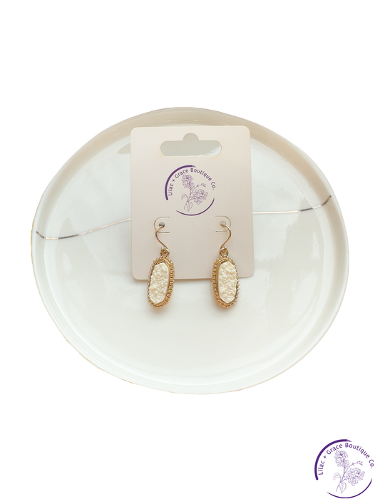 Small Drop Oval Earrings