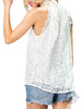 Lace Petals Sleeveless Blouse