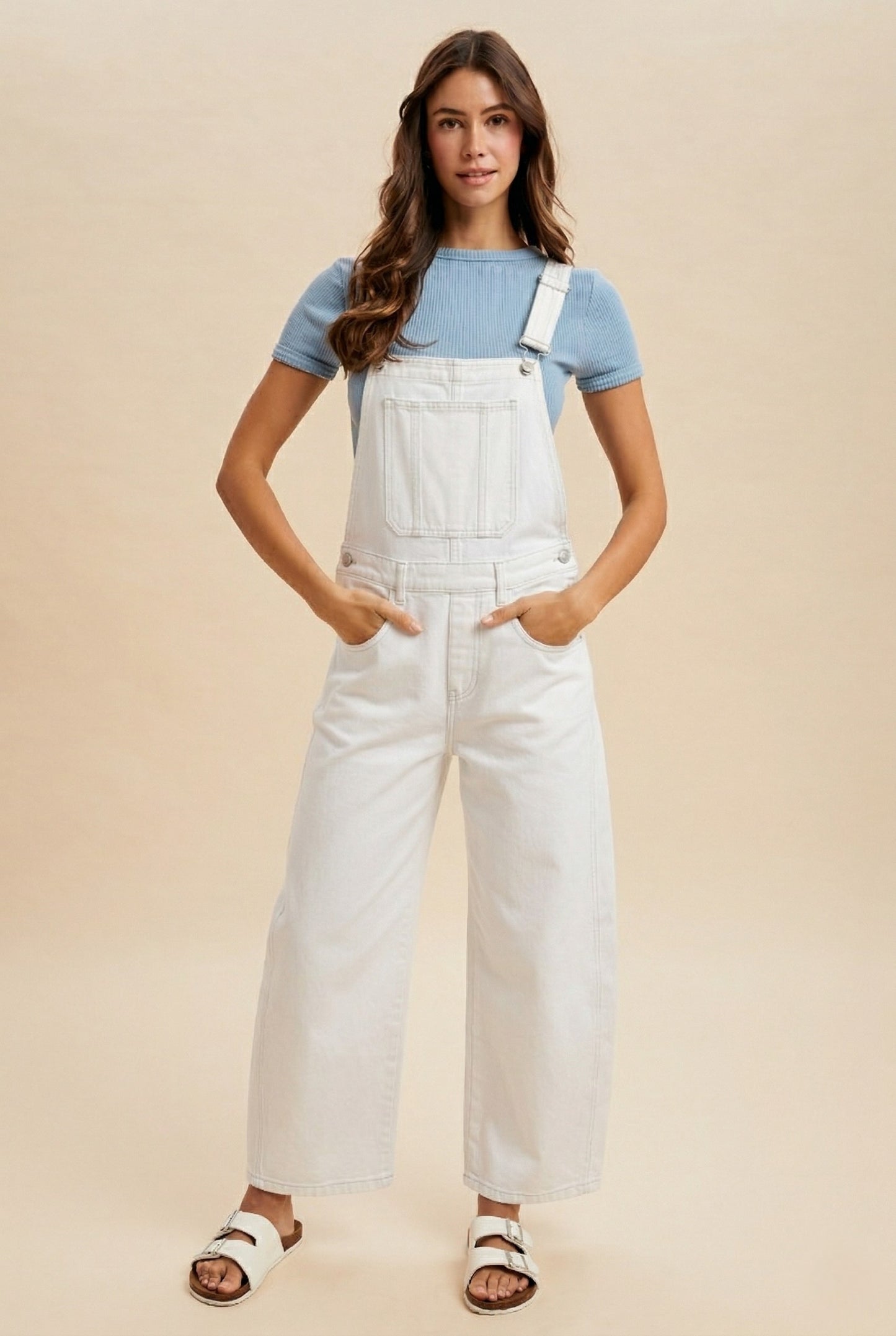 Everly Barrel Leg Overalls