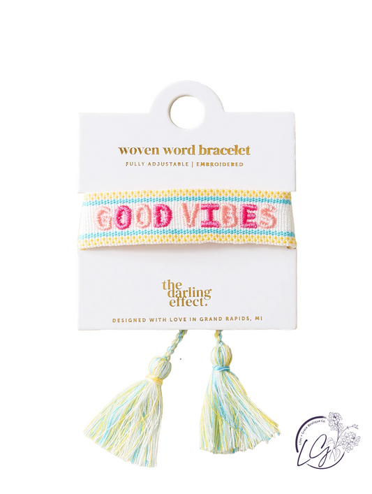 Adjustable Woven Word Bracelets