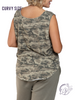 Curvy Camo on Camo Knit Tank Top