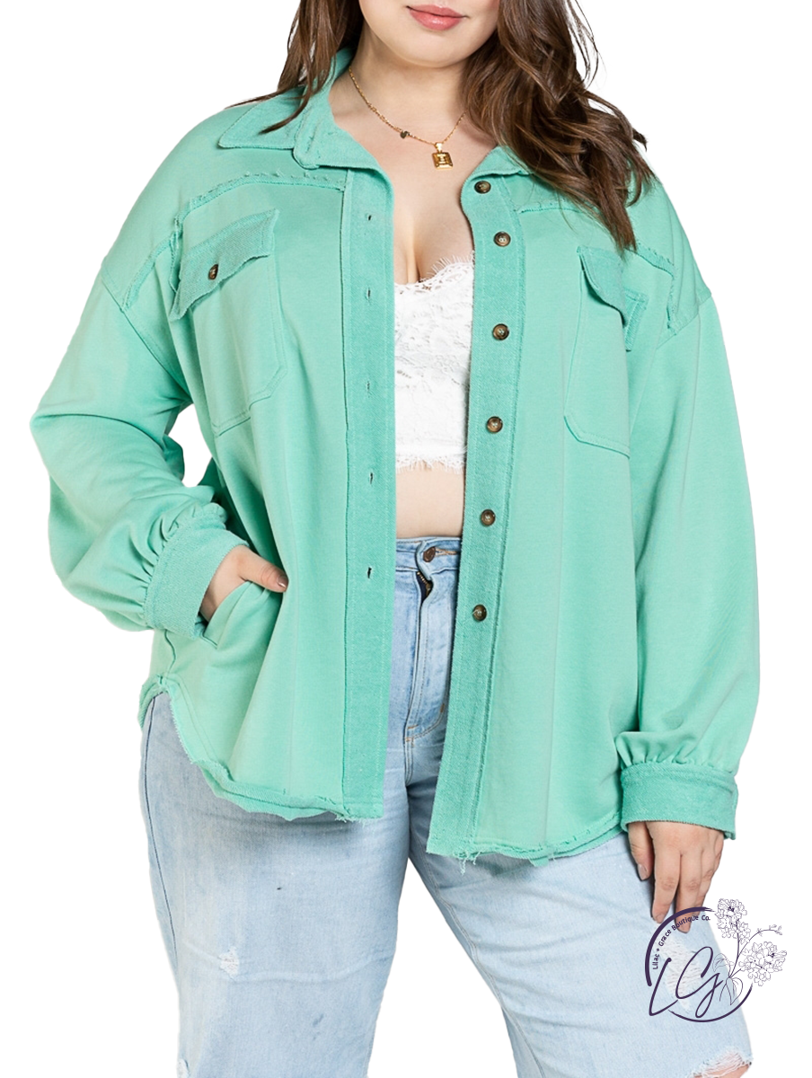 Curvy Upgrade The Classic Look French Terry Jacket