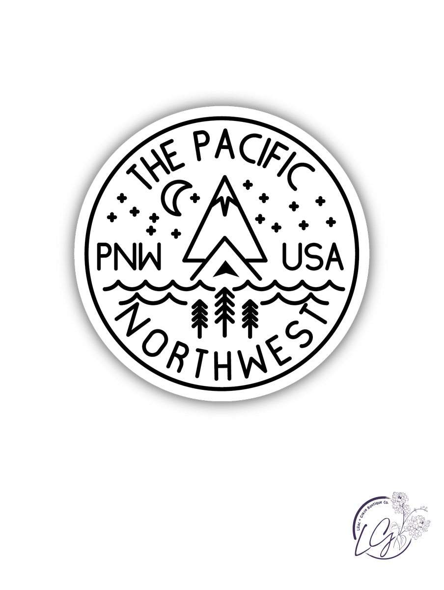 PNW Circle Sticker