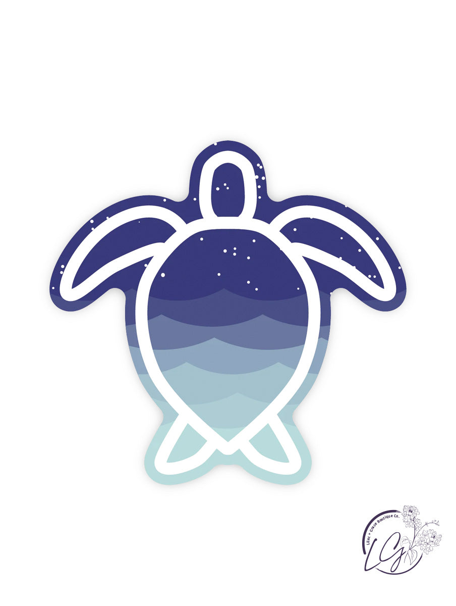 Sea Turtle Waves Sticker