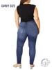 Curvy Molly High-Rise Dark Wash Button Fly Skinny By KanCan