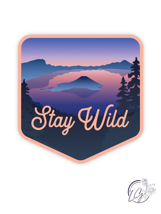 Sunset Lake Sticker