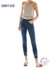 Curvy Rose Mid-Rise Ankle Skinny Jean by KanCan