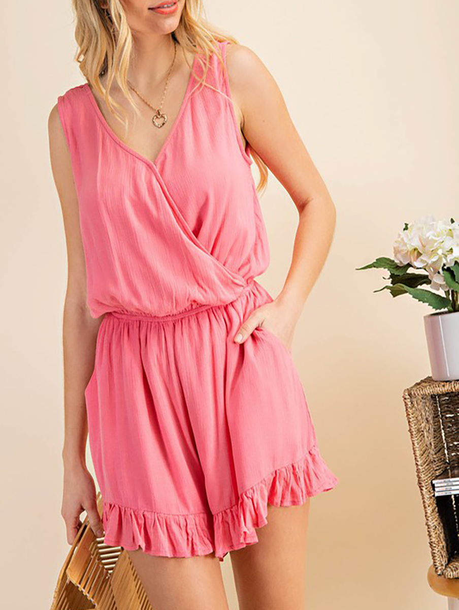 Walking in Paradise Sleeveless Romper