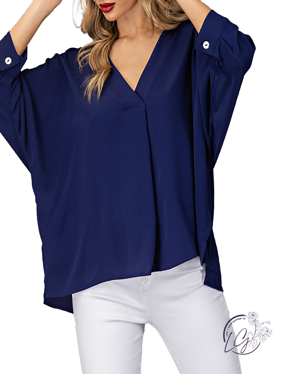 Curvy Against You 3/4 Sleeve Blouse