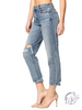 Zoey High-Rise Distressed Mom Jean by Hidden Jeans