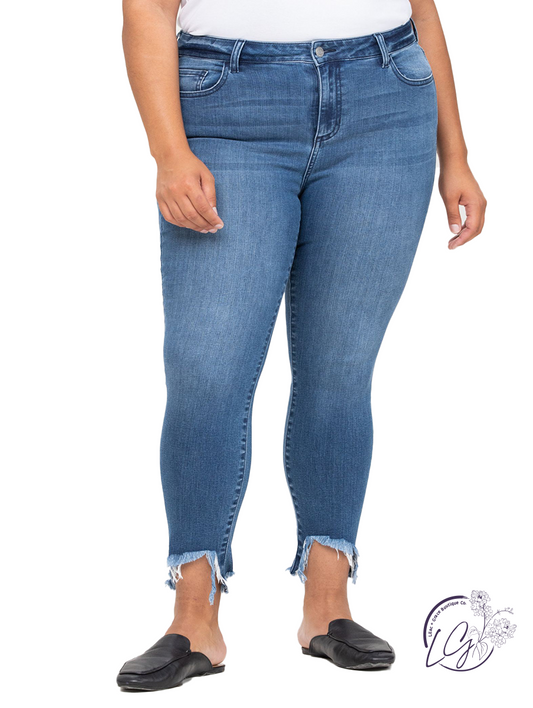 Curvy Chelsey Mid-Rise Cropped Skinny by Cello Jeans