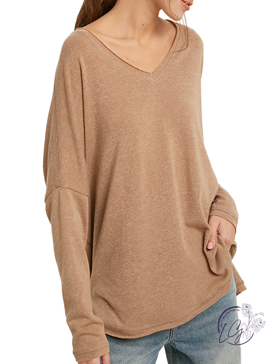 Late Nights Soft V-Neck Long Sleeve