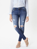 Audrey Mid-Rise Distressed Skinny by KanCan